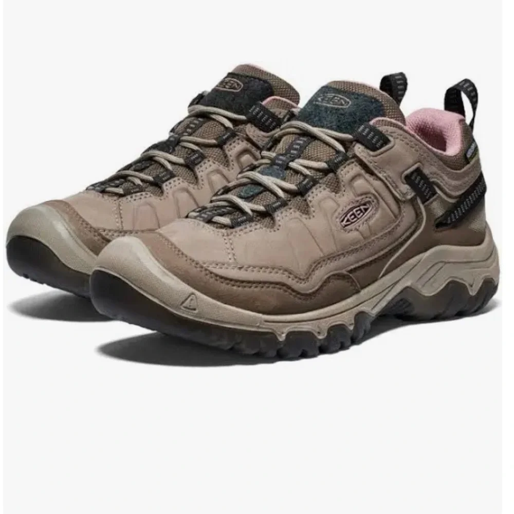 Keen Women's Taupe Hiking Shoe with Pink Lining
